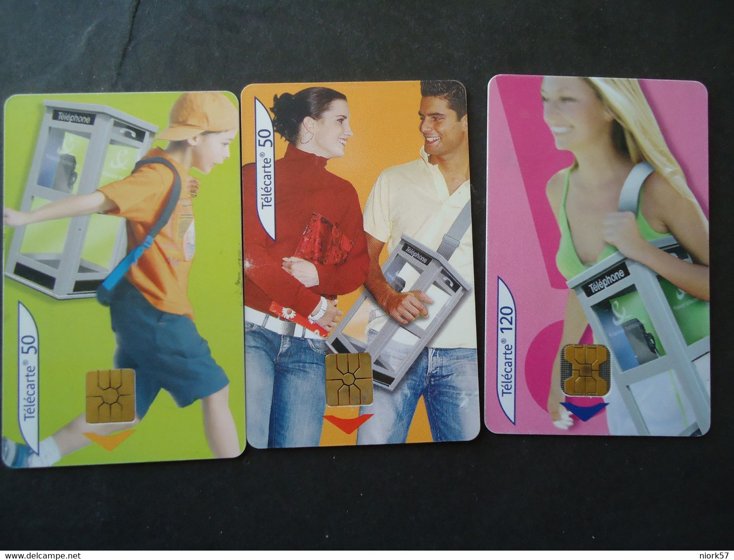 FRANCE USED  3 CARDS   DIFFERENT  SPORTS - Phonecards: Internal Use