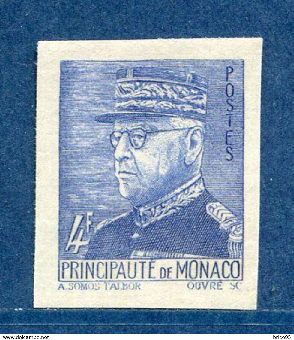 ⭐ Monaco - YT N° 233 ** - Non Dentelé - Neuf Sans Charnière - 1941 à 1942 ⭐ - Neufs