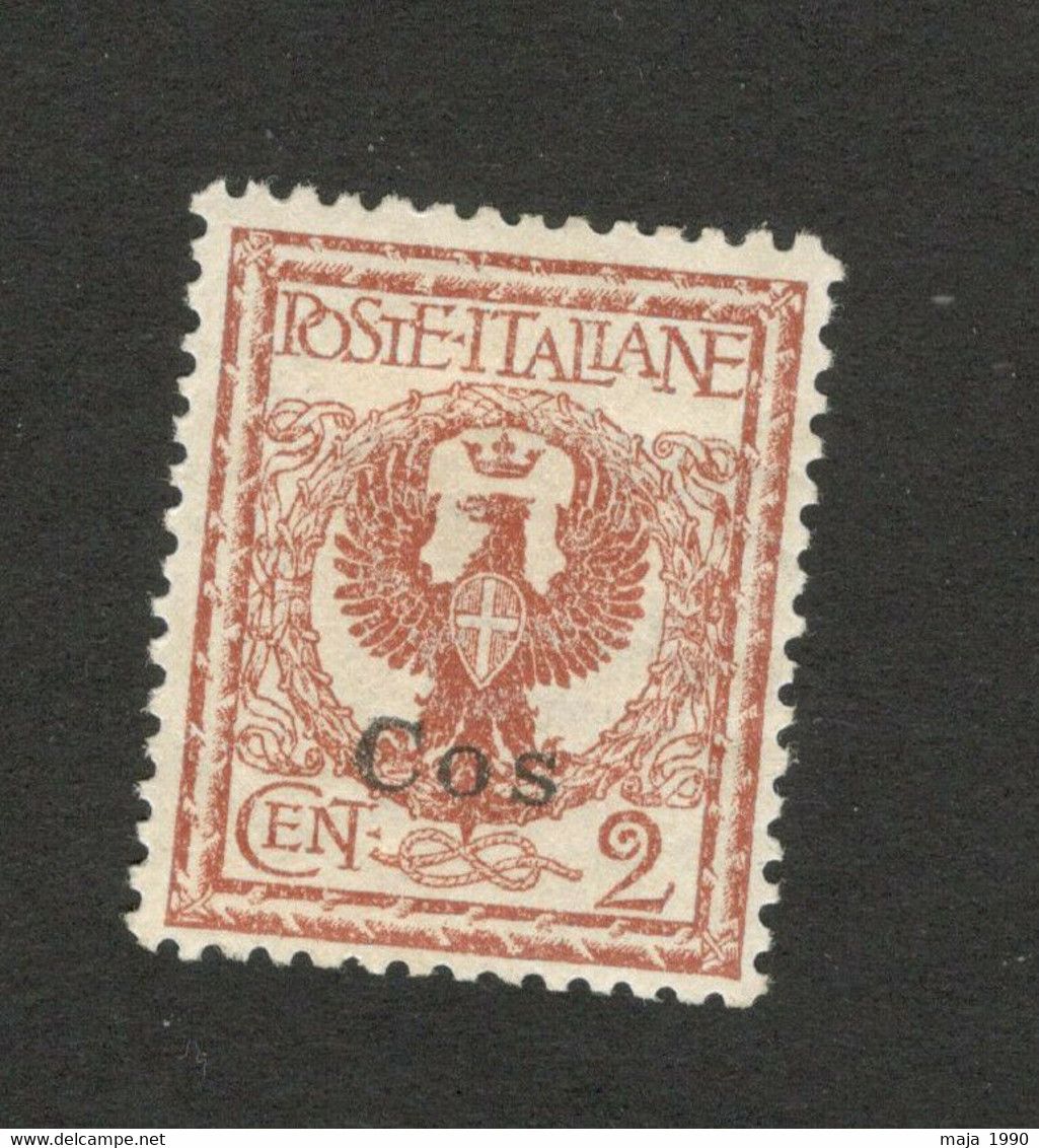 ITALY - MH STAMP - OVERPRINT "COS" , 2 C - Ägäis (Caso)