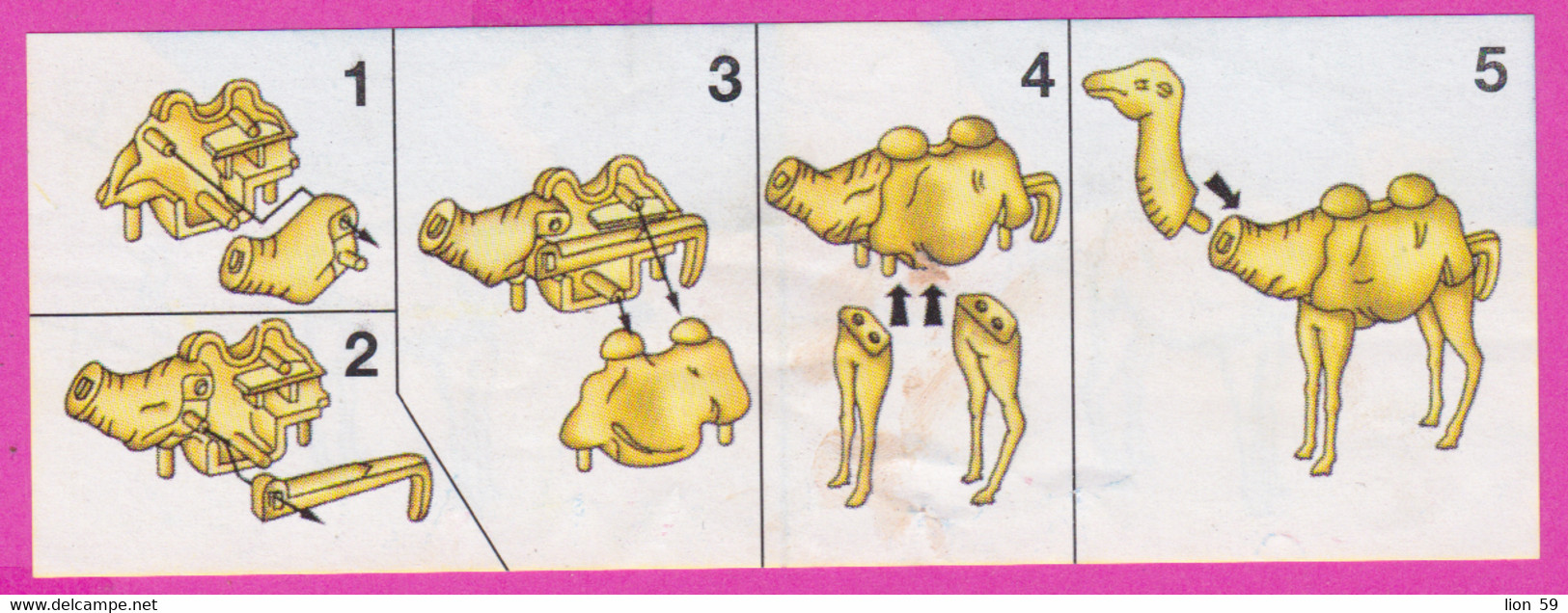 264601 /  Instruction Kinder Surprise - Animals Camels , 10.0 X 3.5 Cm. - Istruzioni