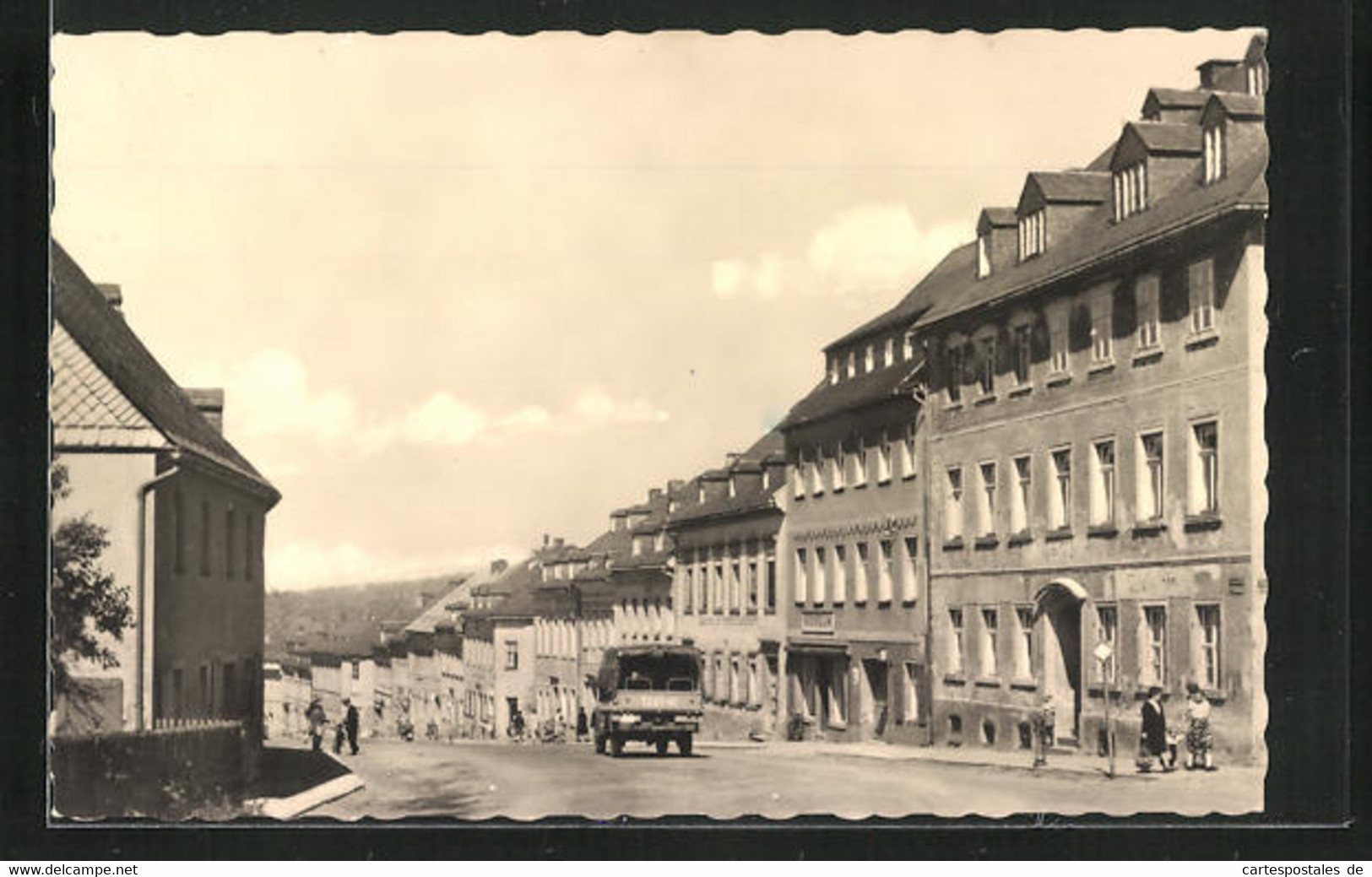 AK Zöblitz / Erzgebirge, Blick In Die Hauptverkehrsstrasse - Zoeblitz