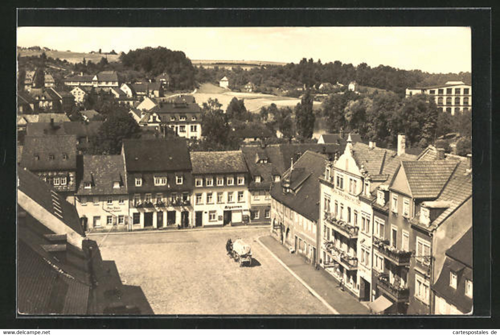 AK Lunzenau / Mulde, Marktplatz Aus Der Vogelschau - Lunzenau