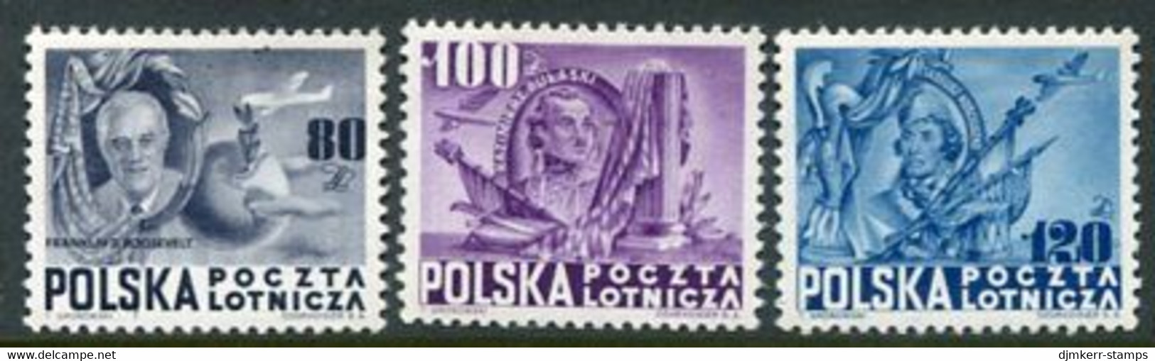POLAND 1948 US Constitution, MNH / **.  Michel 515-17 - Unused Stamps