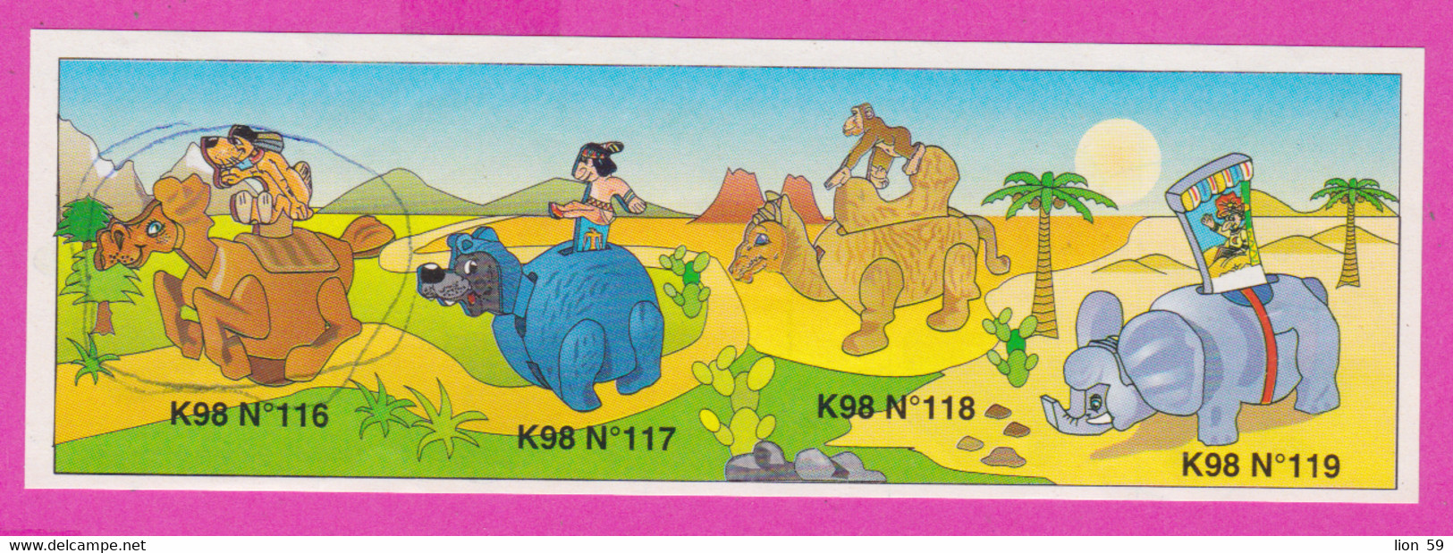 264613 / Instruction Kinder Surprise - K98 N116 Horse +K98 N117 Bear +K98 N118 Camel Monkey +K98 N119 Elephant - Istruzioni