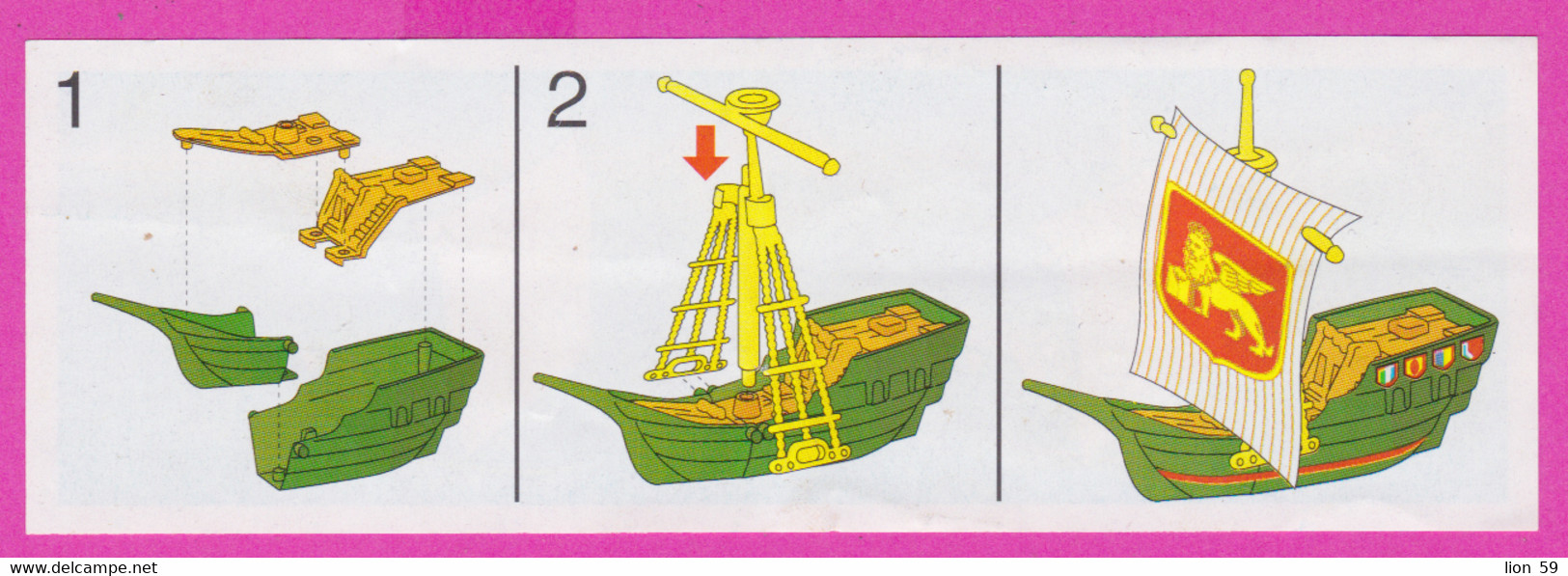 264617 / Instruction Kinder Surprise - Scandinavian Ships , 10.6 X 3.5 Cm. - Istruzioni