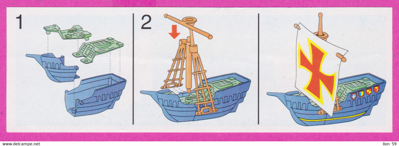 264619 / Instruction Kinder Surprise - Scandinavian Ships , 10.6 X 3.5 Cm. - Istruzioni