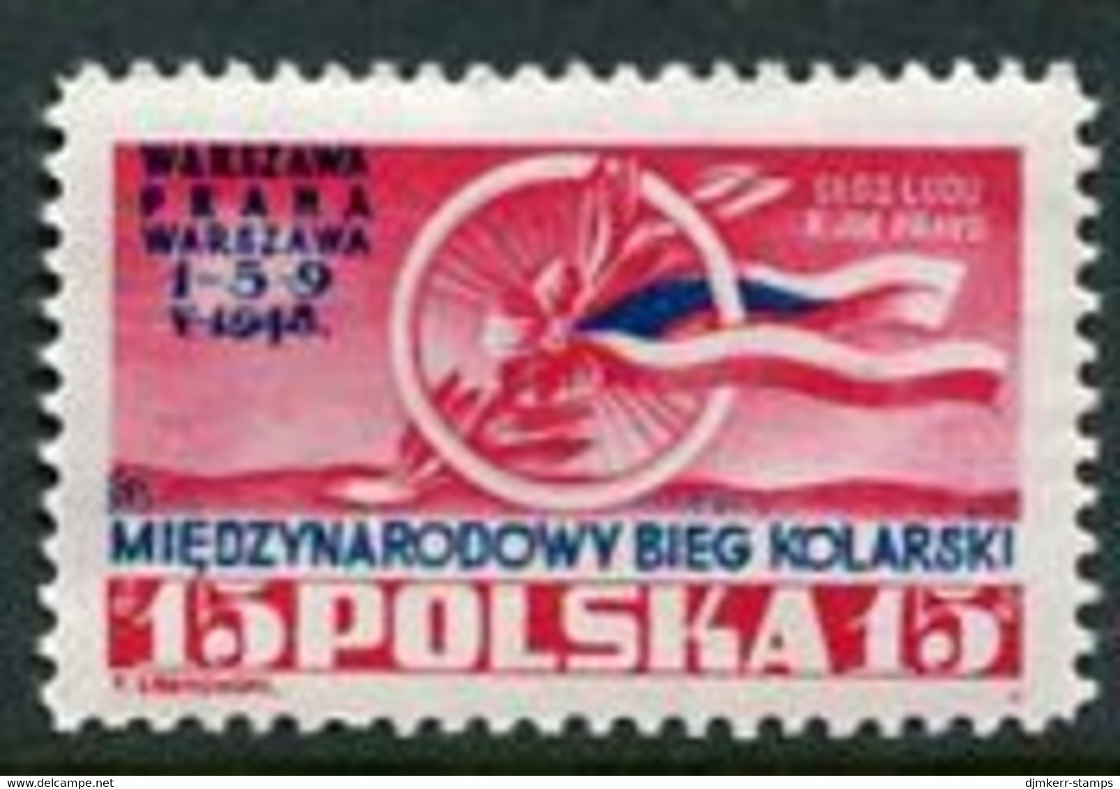 POLAND 1948  Warsaw-Prague-Warsaw Cycle Race, MNH / **.  Michel 486 - Nuovi