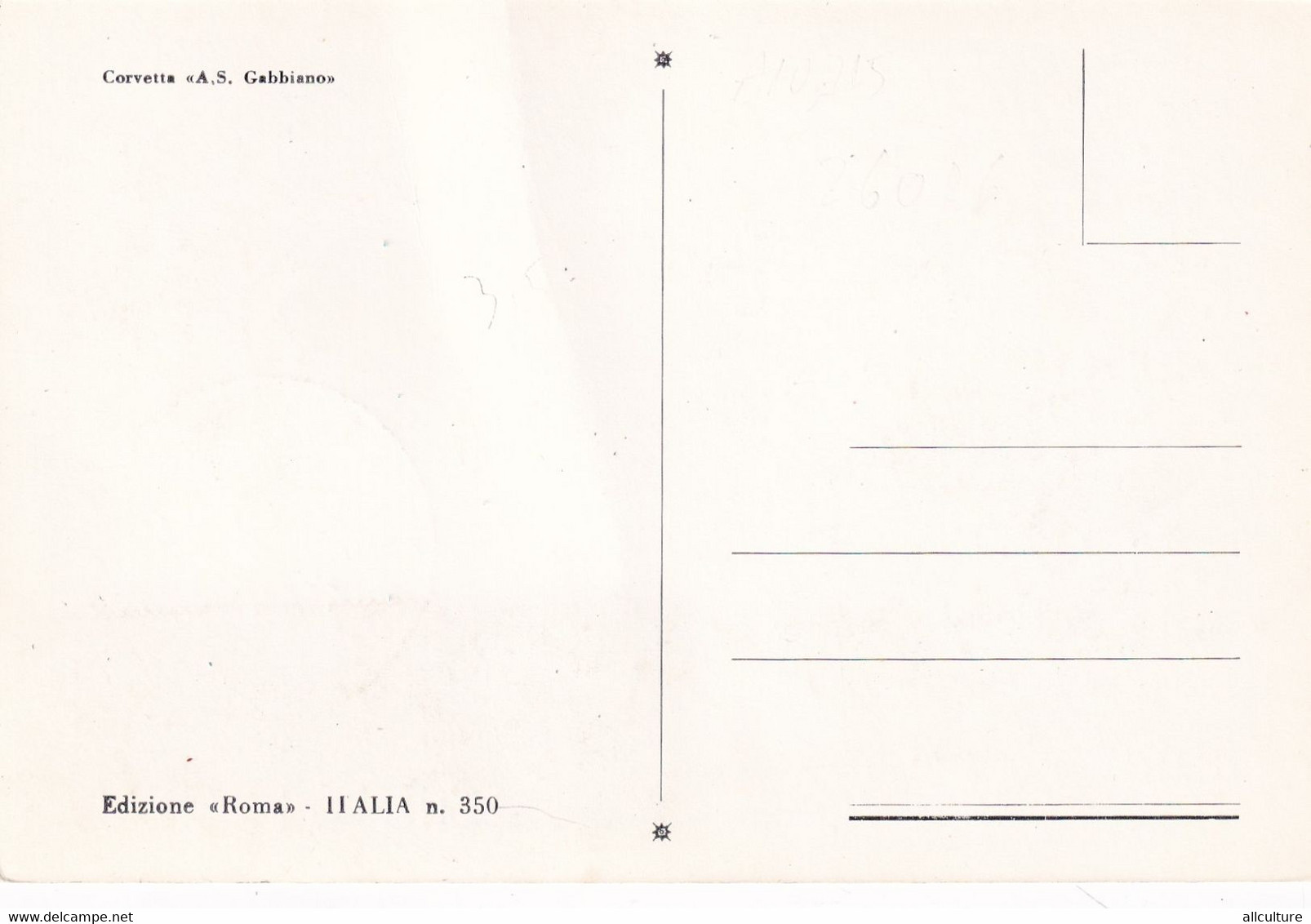 A10858- NAVE SHIP CORVETTE " A.S.GABBIANO", TORINO ITALIA 1979 MAXIMUM CARD USED STAMP - Cartes-Maximum (CM)