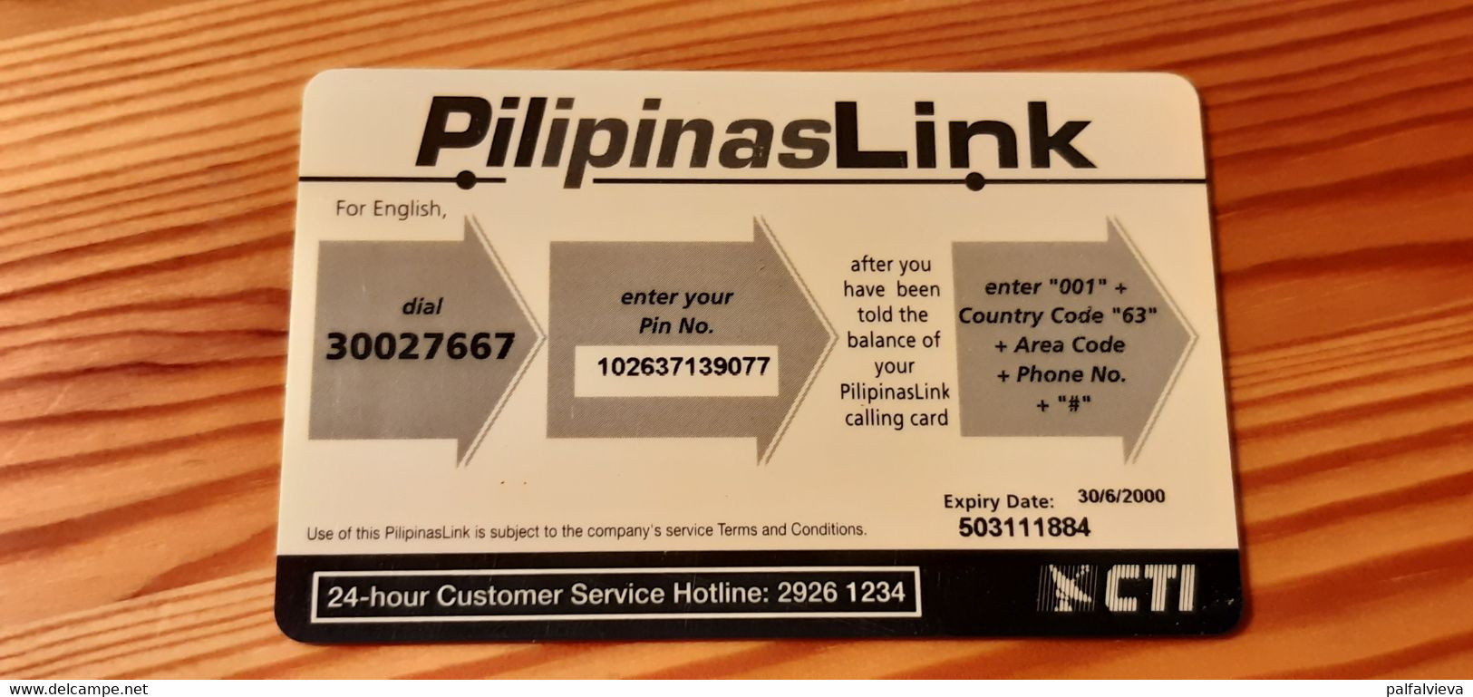 CTI Prepaid Phonecard Philippines - Filippine