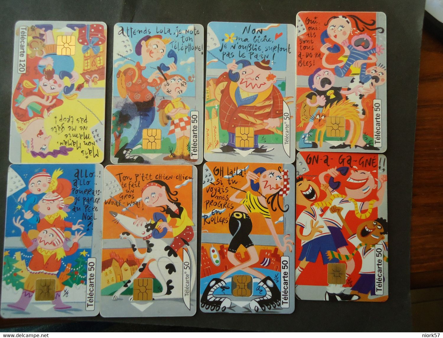 FRANCE USED   CARDS 8  DIFFERENT COMICS - Internes