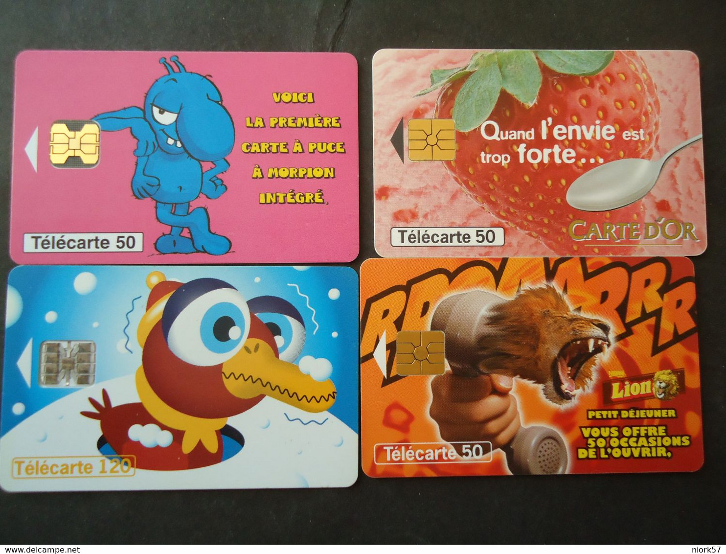 FRANCE USED   CARDS  4  DIFFERENT - Internes