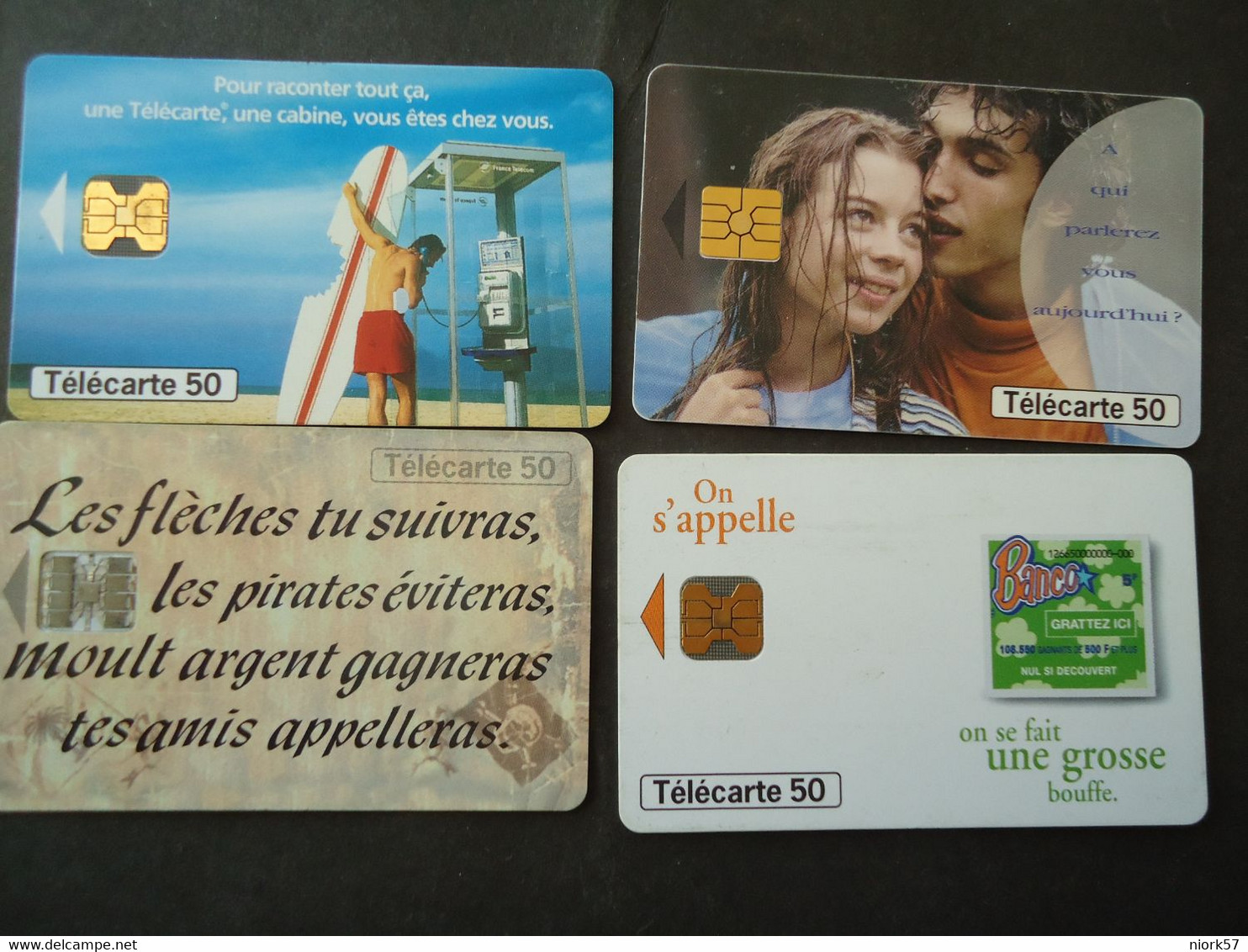 FRANCE USED   CARDS  4  DIFFERENT - Ad Uso Interno