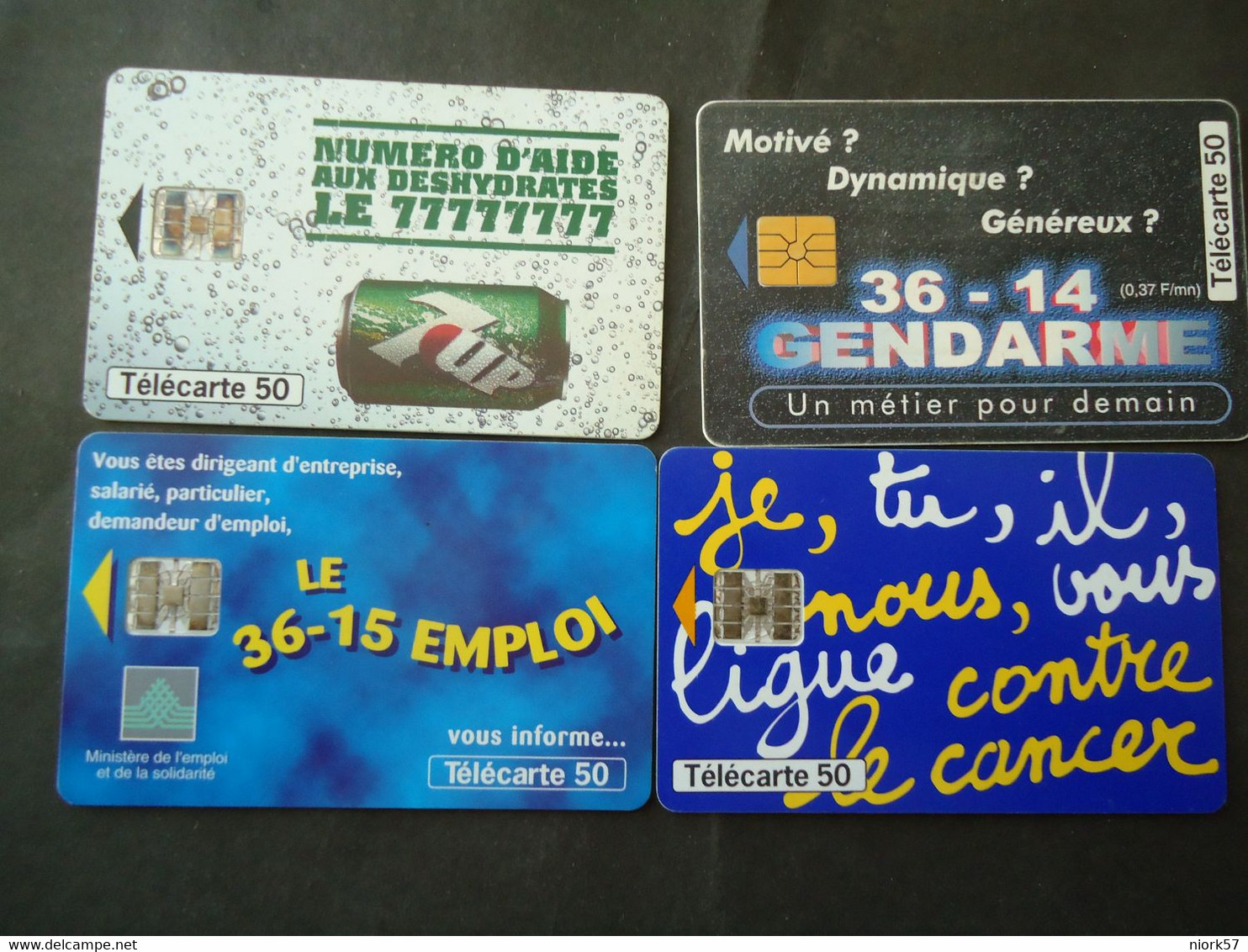 FRANCE USED   CARDS  4  DIFFERENT - Interner Gebrauch