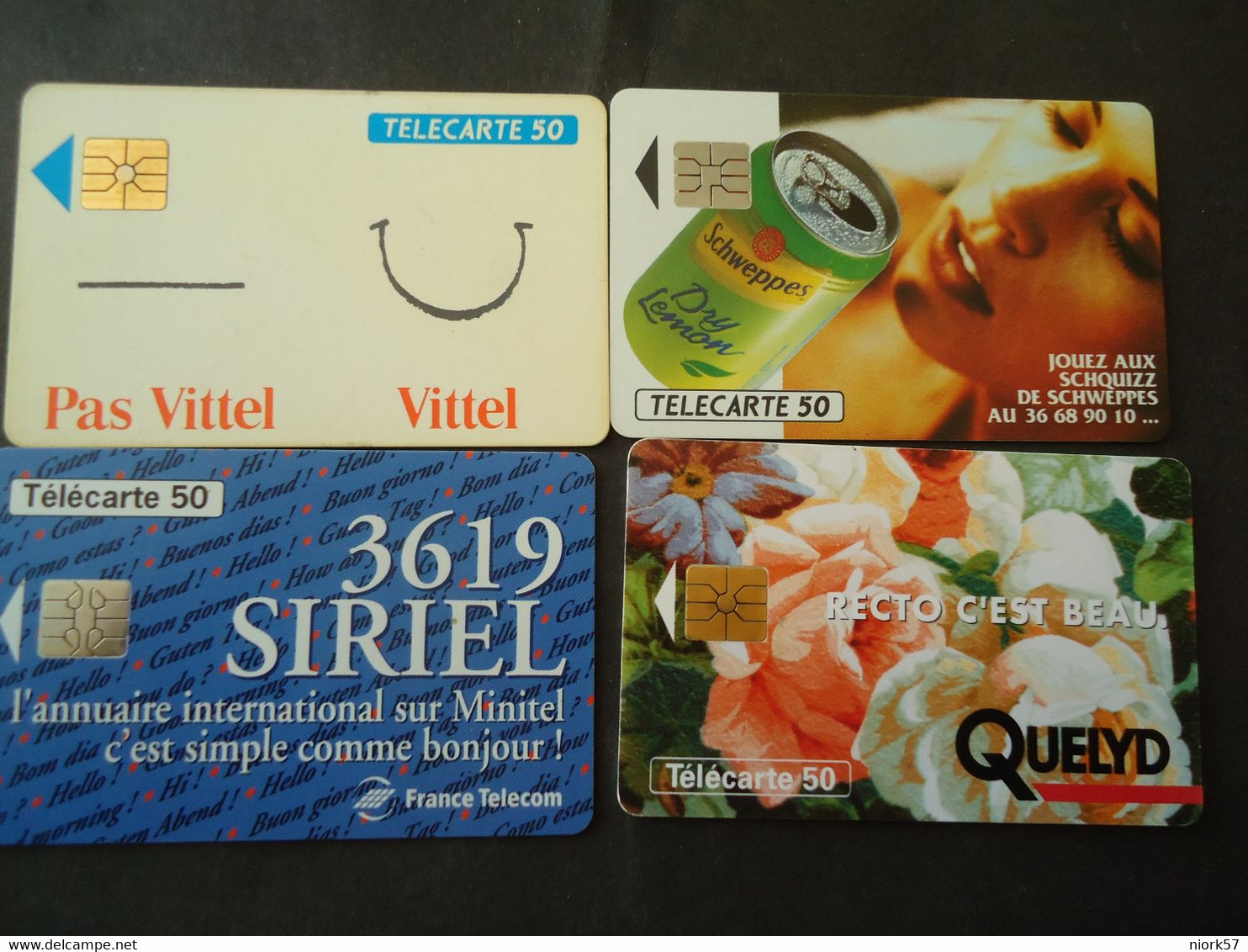 FRANCE USED   CARDS  4  DIFFERENT - Internas