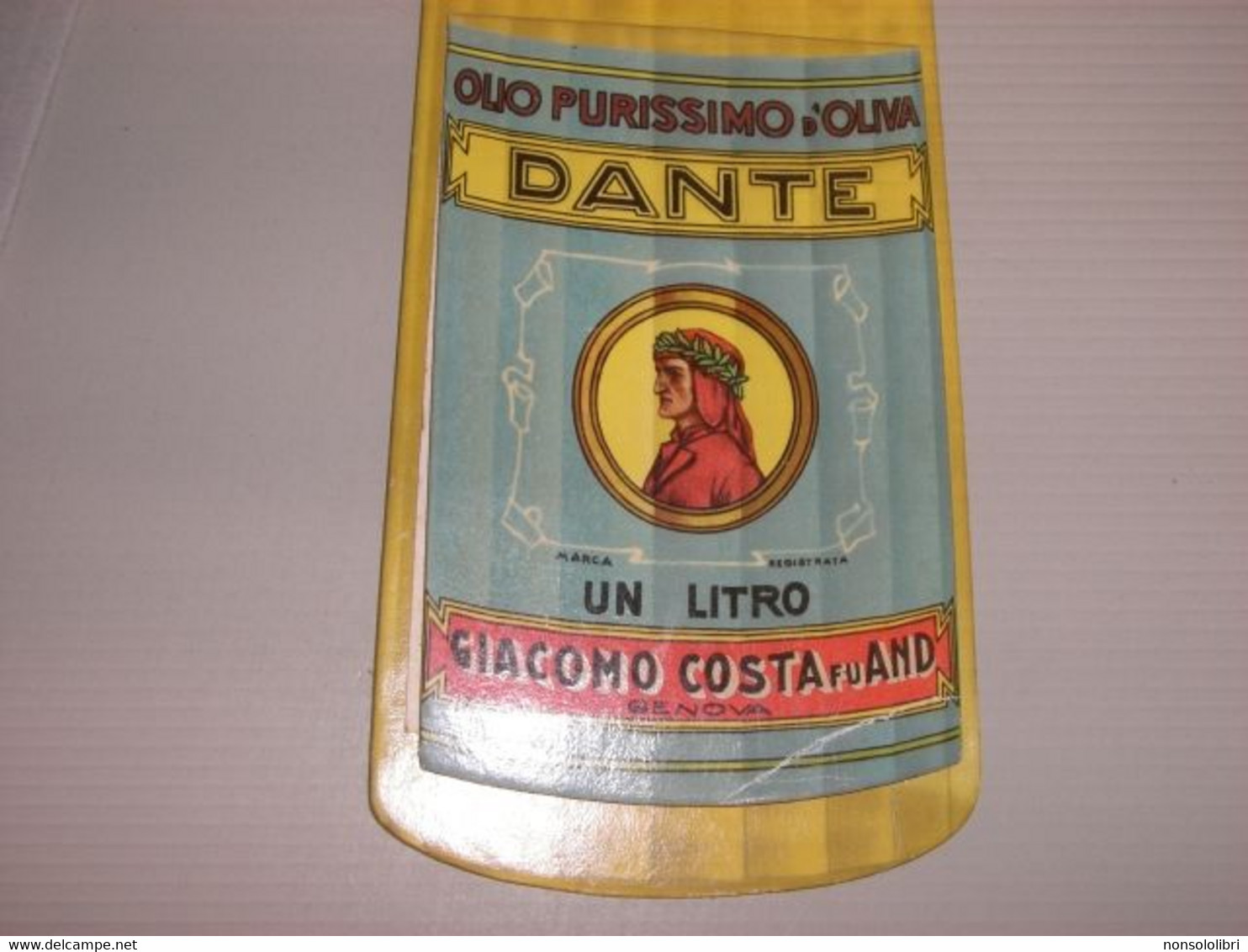 CARTONCINO PUBBLICITARIO OLIO DANTE CON RICETTARIO - Placas De Cartón