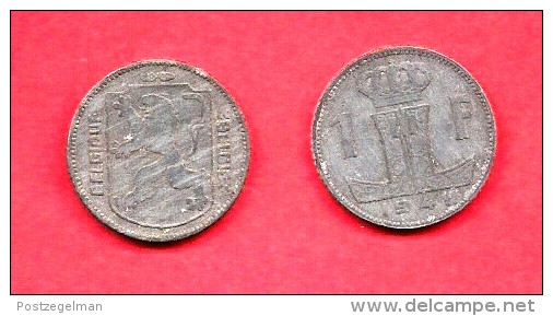 BELGIUM , 1941-47, Circulated Coin, 1 Franc, Zinc, Km 127, C1624 - 1 Frank