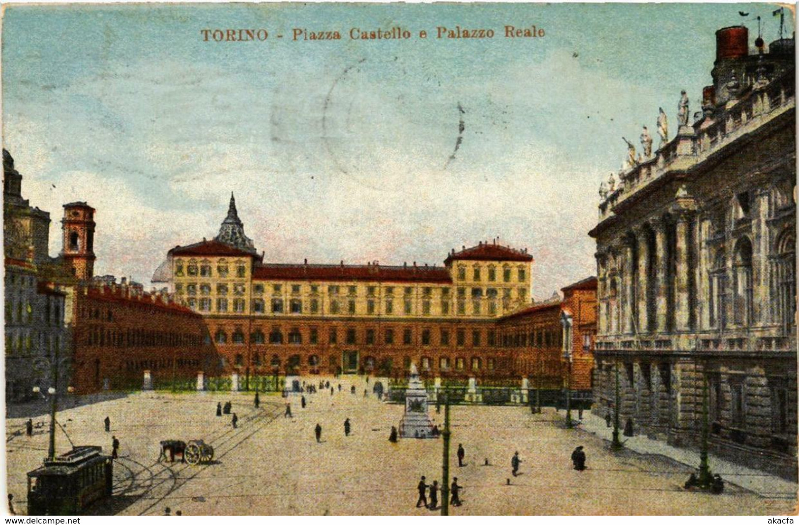 CPA AK TORINO Piazza Castello E Palazzo Reale ITALY (542190) - Palazzo Reale