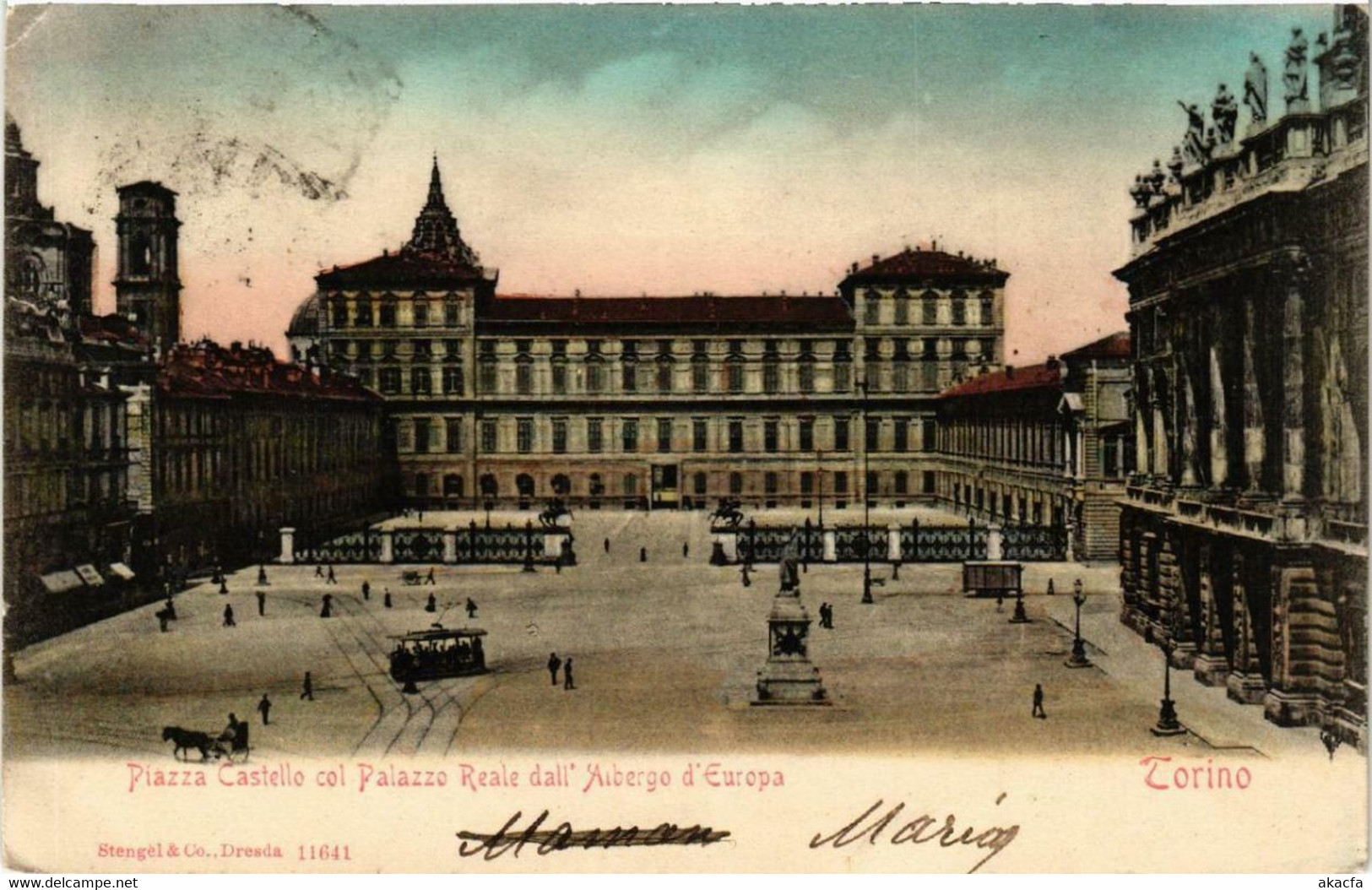 CPA AK TORINO Piazza Castello Col Palazzo Reale ITALY (542233) - Palazzo Reale