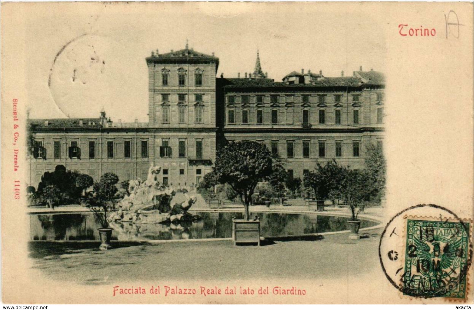 CPA AK TORINO Facciata Del Palazzo Reale Dal Lato Giardino ITALY (542293) - Palazzo Reale