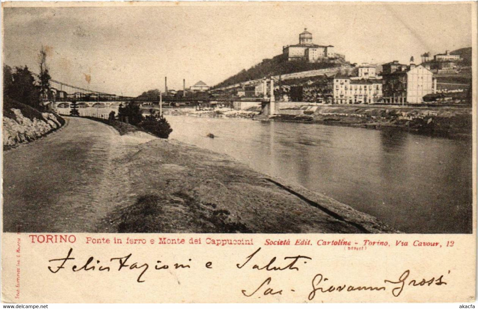 CPA AK TORINO Ponte In Ferro E Monte Dei Cappuccini ITALY (542769) - Ponts