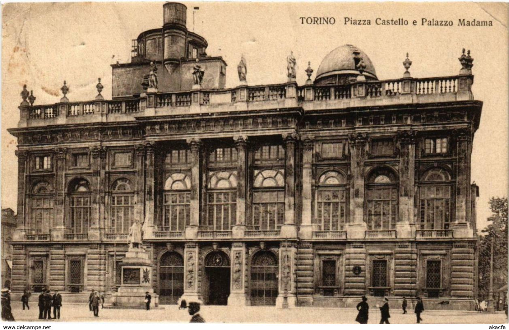 CPA AK TORINO Piazza Castello E Palazzo Madama ITALY (542808) - Palazzo Madama