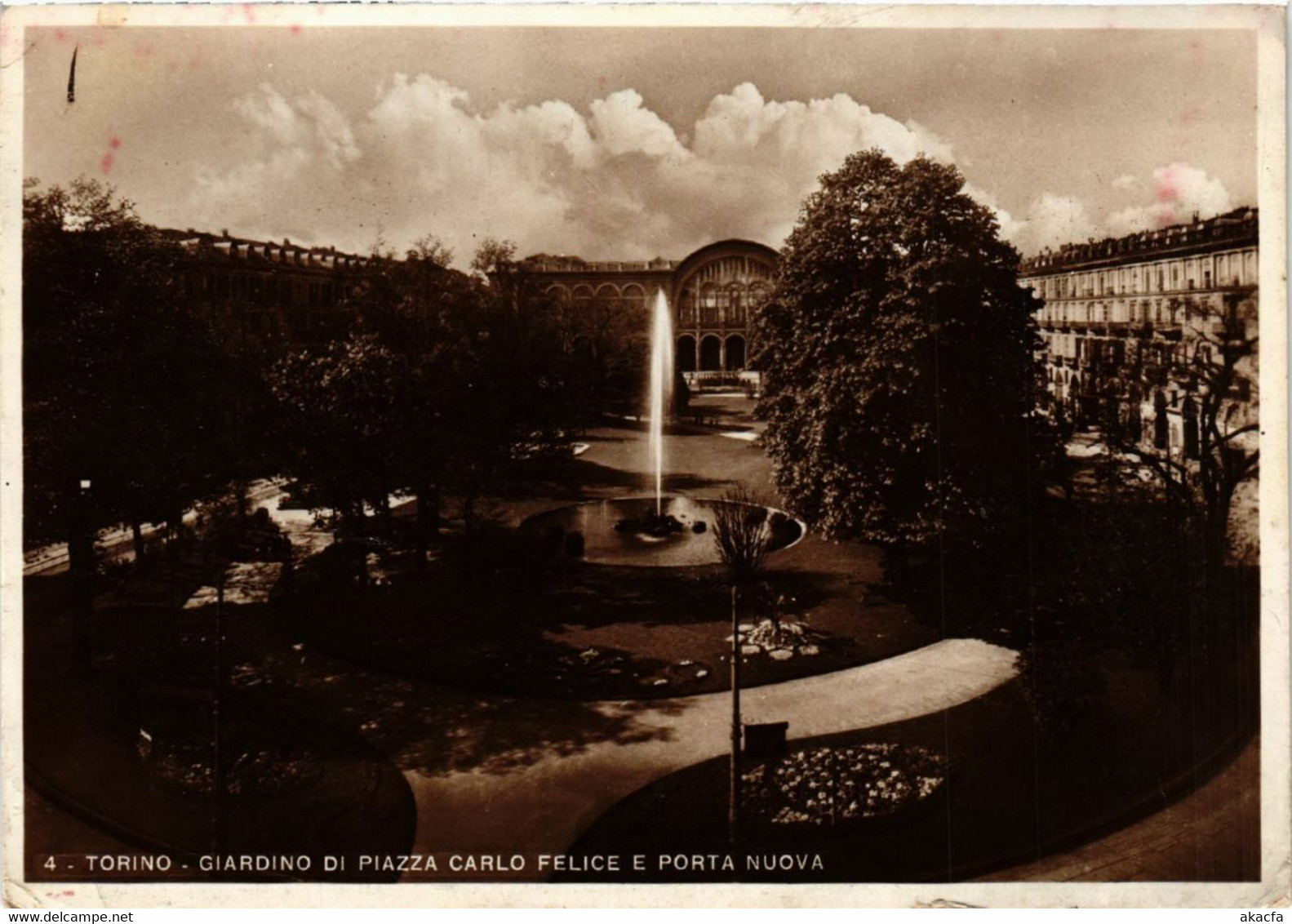 CPA AK TORINO Giardino Di Piazza Carlo Felice E Porta Nuova ITALY (545152) - Parken & Tuinen