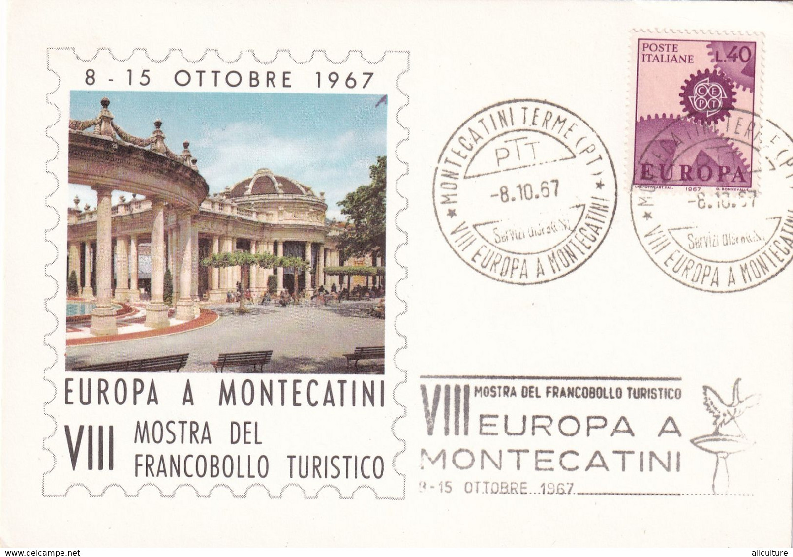 A10914- EUROPA A MONTECATINI, MOSTRA DEL FRANCOBOLLO TURISTICO, 1967 PISTOIA POSTE ITALIANE USED STAMPS - 1961-70: Used