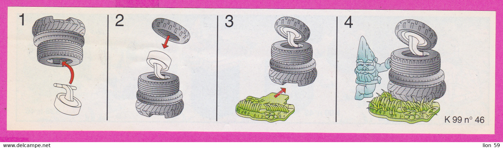 264635 / Instruction Kinder Surprise - K99n.46 Dwarf Tires + K99n.48+K99n.43+K99n.45+K99n.44K99n.47 Ecology - Istruzioni