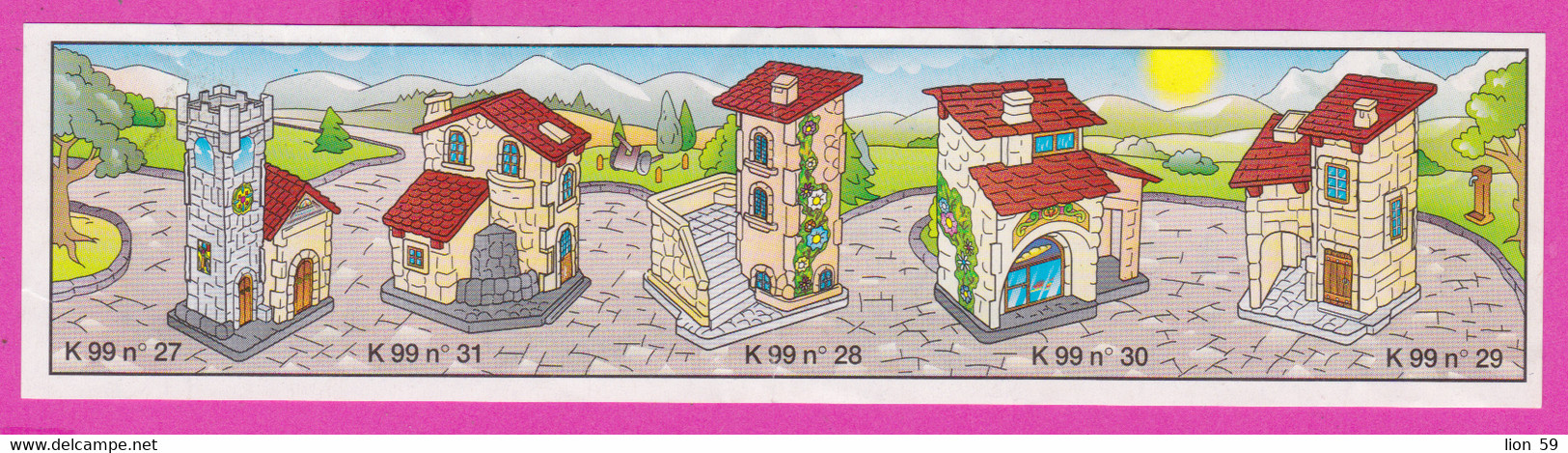 264638 / Instruction Kinder Surprise - K99n.31 Houses Castles +  K99n.27+ K99n.28+ K99n.30+ K99n.29 / 13.8 X 3.4 Cm. - Istruzioni