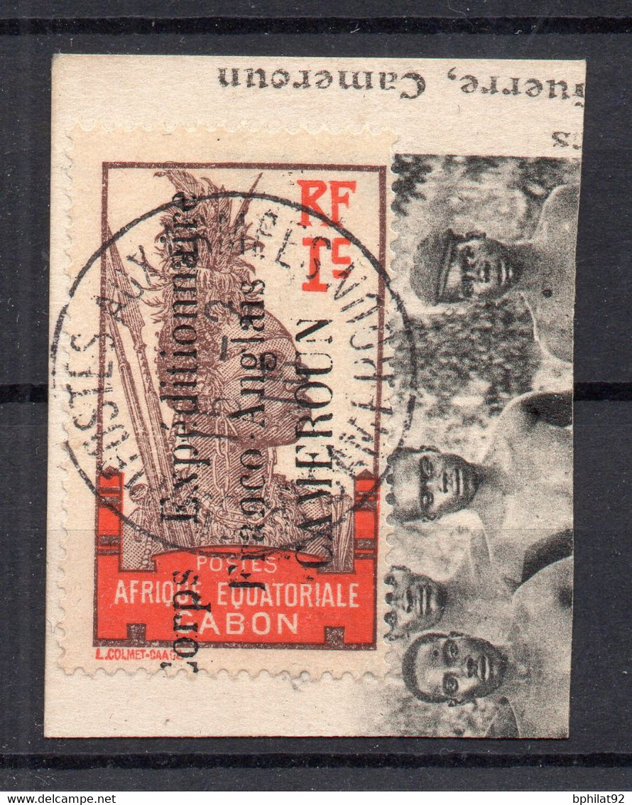 !!! CAMEROUN, N°38 OBLITERE SUR FRAGMENT DE CPA - Oblitérés