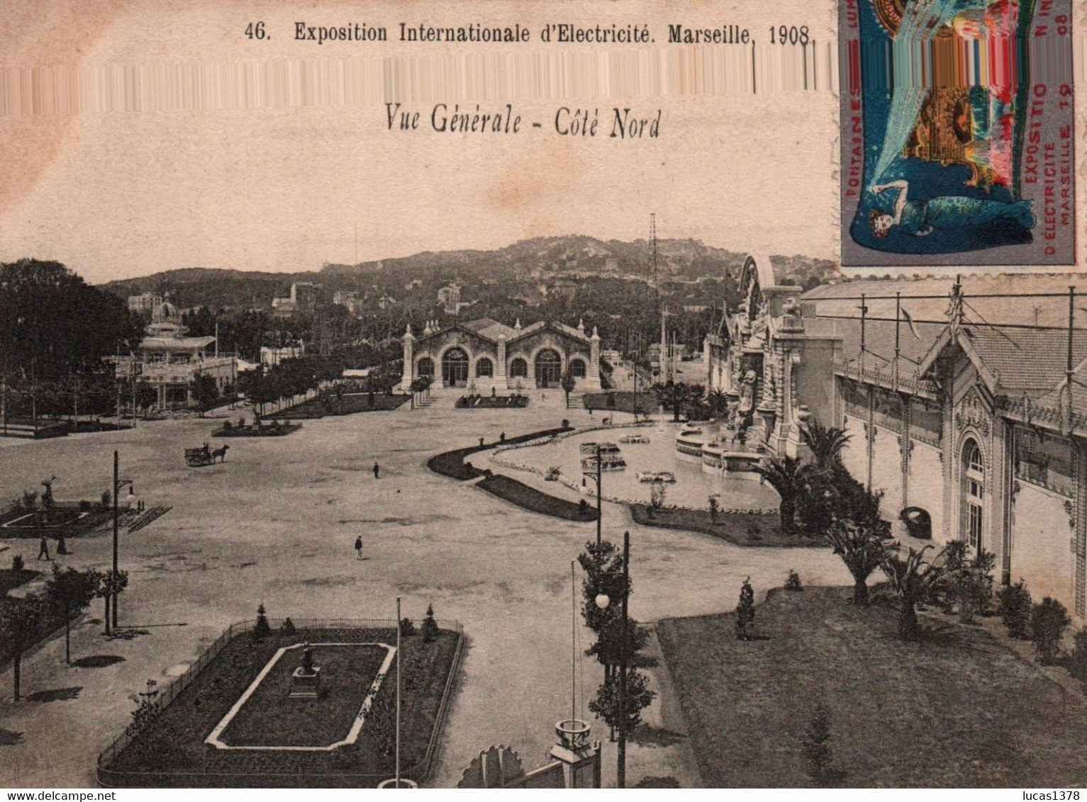 13/  MARSEILLE - Exposition Internationale D'Electricité - Eplanade Coté Nord - TIMBRE EXPO - Weltausstellung Elektrizität 1908 U.a.