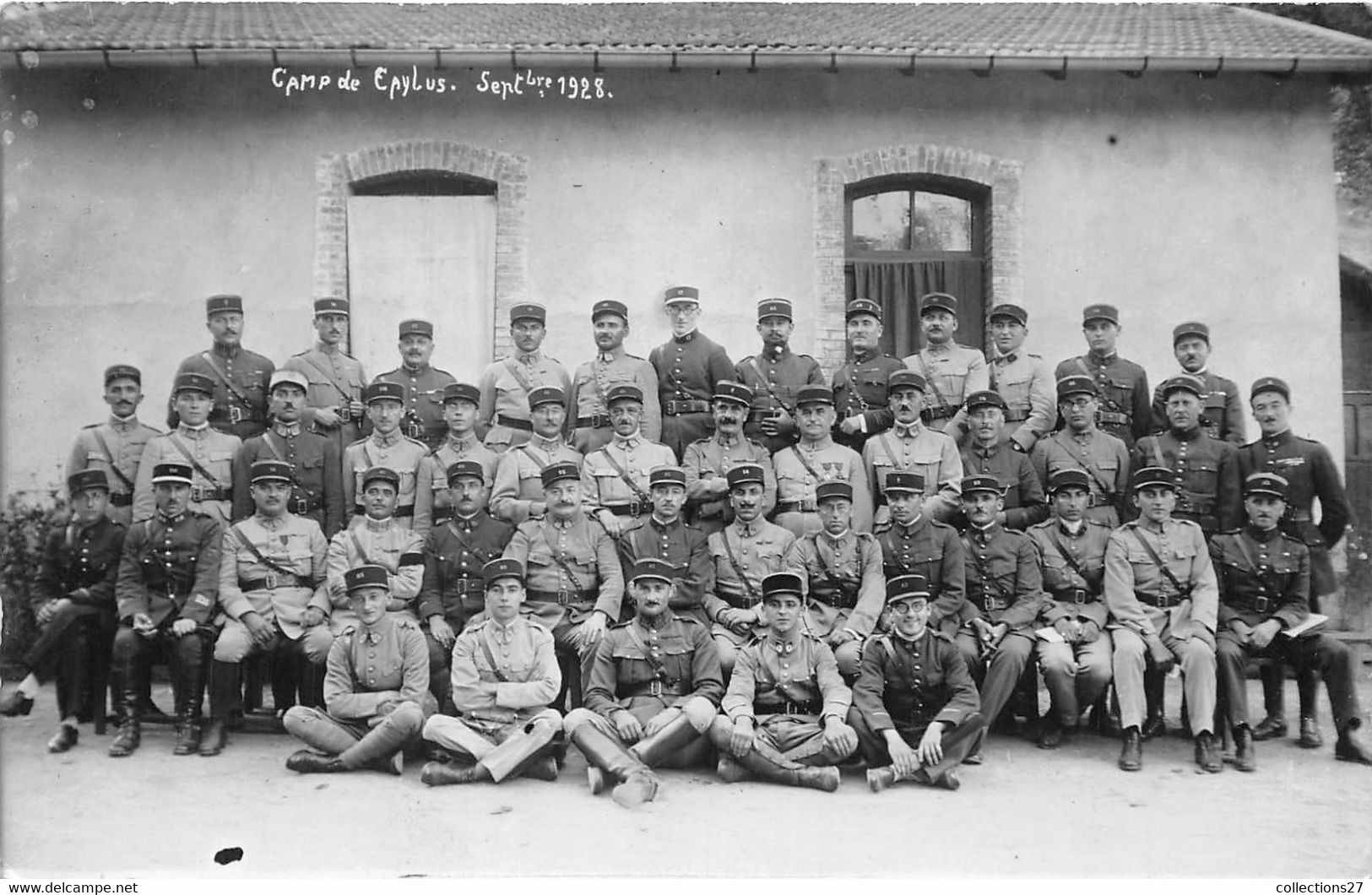82-CAYLUS-CAMP DE CAYLUS- CARTE PHOTO MILITAIRE 1928 - Otros & Sin Clasificación