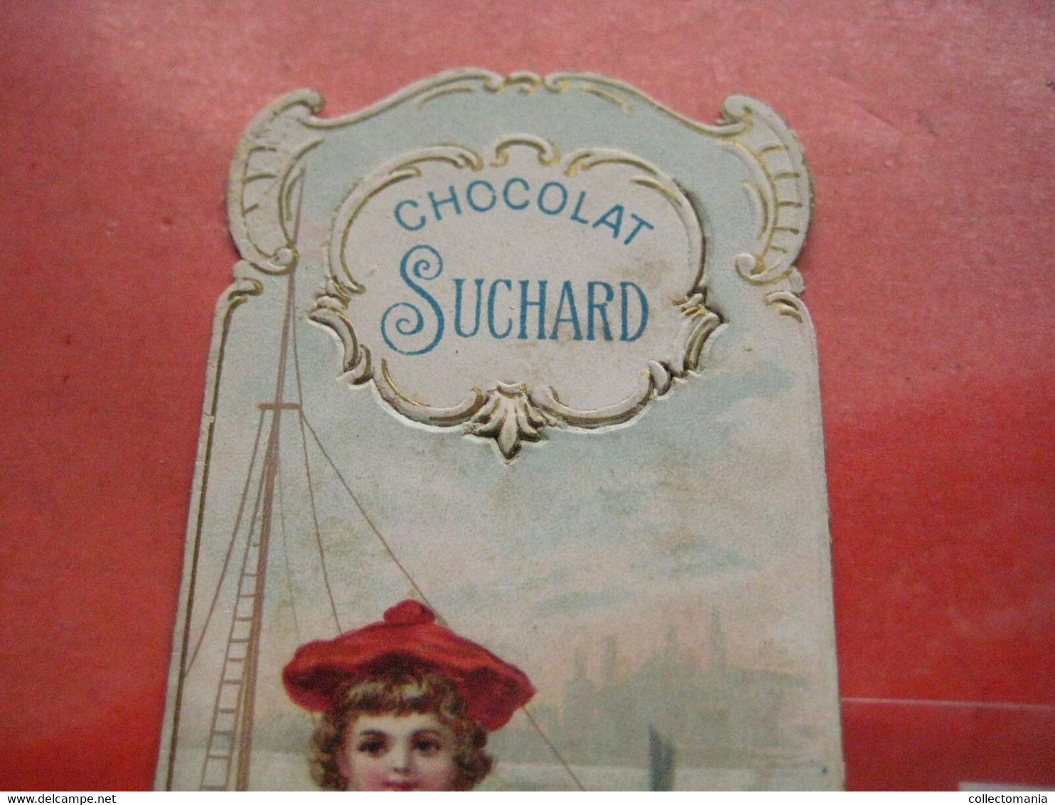 1 Bookmark = Lesezeichen = Signet De Pages, Litho C1900 Chocolate SUCHARD Wieser V 20 - Boat - Front Excellent - Suchard