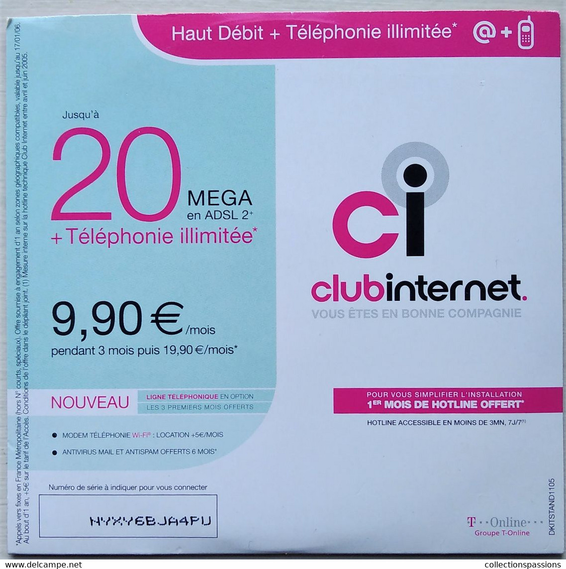 - Pochette CD ROM De Connexion Internet - CLUB INTERNET - - Kits De Connexion Internet