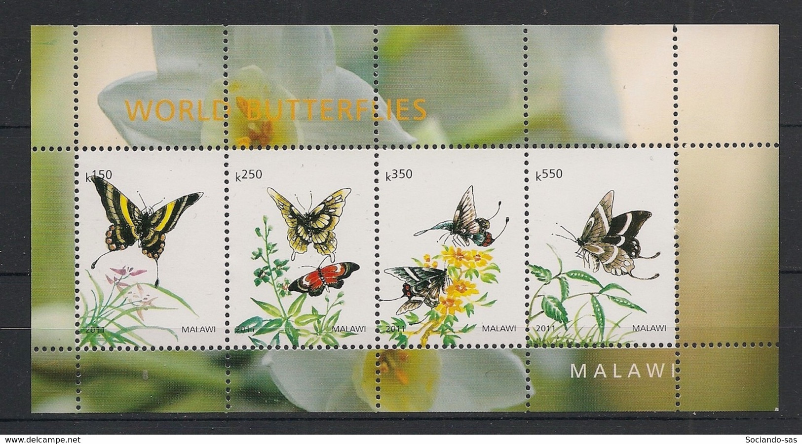 Malawi - 2011 - Bloc - Papillons / Butterflies - Neuf Luxe ** / MNH / Postfrisch - Schmetterlinge