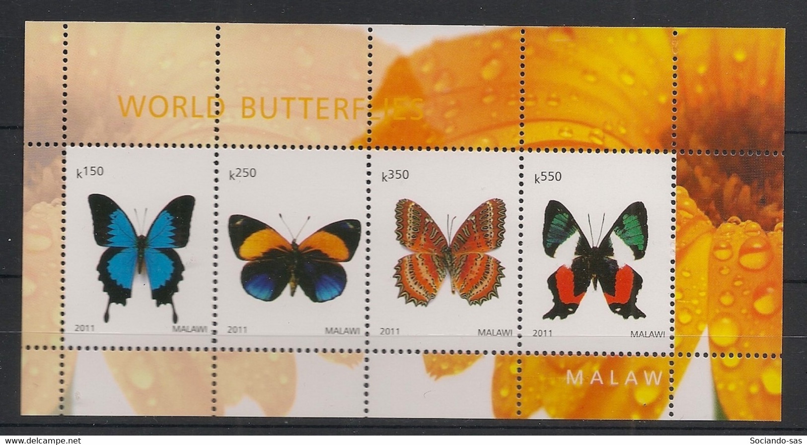Malawi - 2011 - Bloc - Papillons / Butterflies - Neuf Luxe ** / MNH / Postfrisch - Schmetterlinge