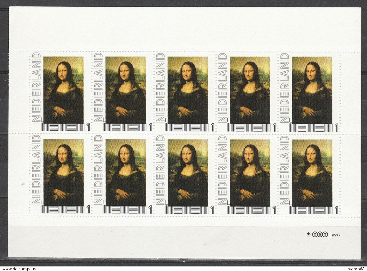 Nederland NVPH 2751 Vel Persoonlijke Zegels OKI Leonardo Da Vinci Mona Lisa 2011 MNH Postfris - Personalisierte Briefmarken