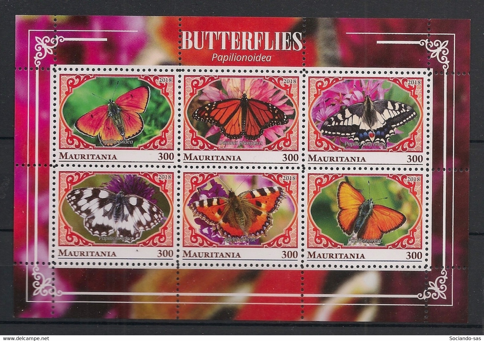 Mauritanie - 2018 - Bloc - Papillons / Butterflies - Neuf Luxe ** / MNH / Postfrisch - Butterflies