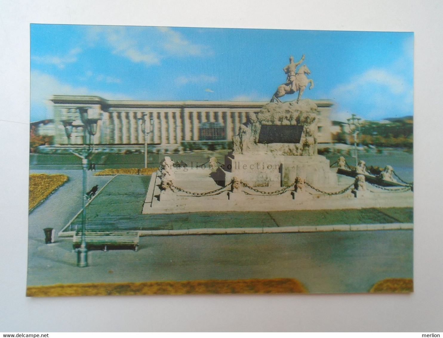 D181675    Lenticulaire 3D    Mongolia - Ulan Bator - Governor's Palace (stereo 3D Postcard)  Ca 1970 - Mongolië