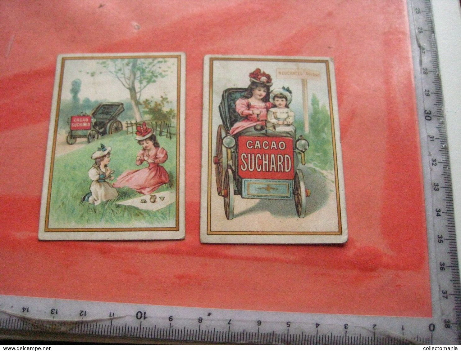1 Calendar Année 1899 Carte Chocolate SUCHARD Suiss - WIESER IV Set 10 : Automobile Picnic - Chromo Litho - Suchard