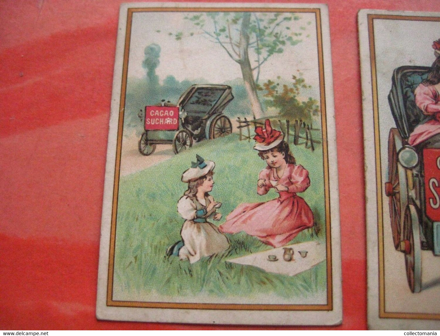 1 Calendar Année 1899 Carte Chocolate SUCHARD Suiss - WIESER IV Set 10 : Automobile Picnic - Chromo Litho - Suchard