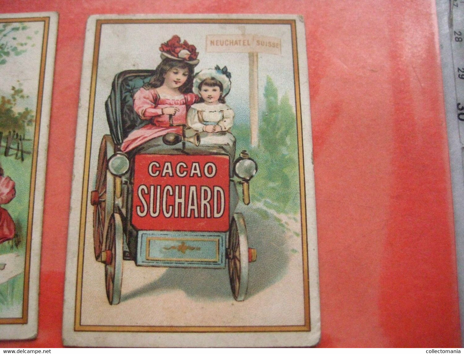 1 Calendar Année 1899 Carte Chocolate SUCHARD Suiss - WIESER IV Set 10 : Automobile Picnic - Chromo Litho - Suchard