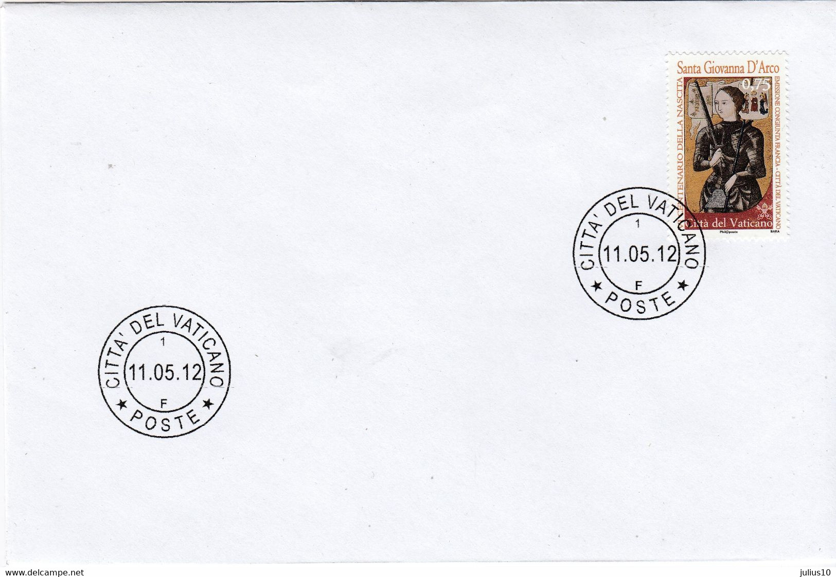 VATICANO JOINT ISSUE 2012 With Germany #29919 - Storia Postale