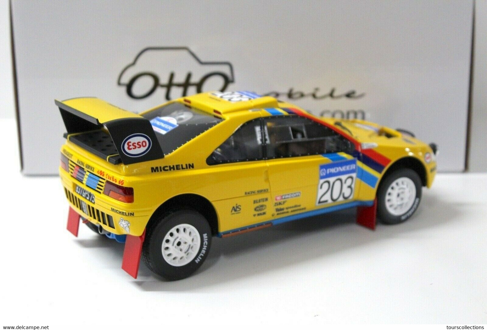 PEUGEOT 405 Turbo 16 Grand Raid 1990 OTTOMOBILE  1/18 N° 203 Pioneer Esso Michelin - Rally