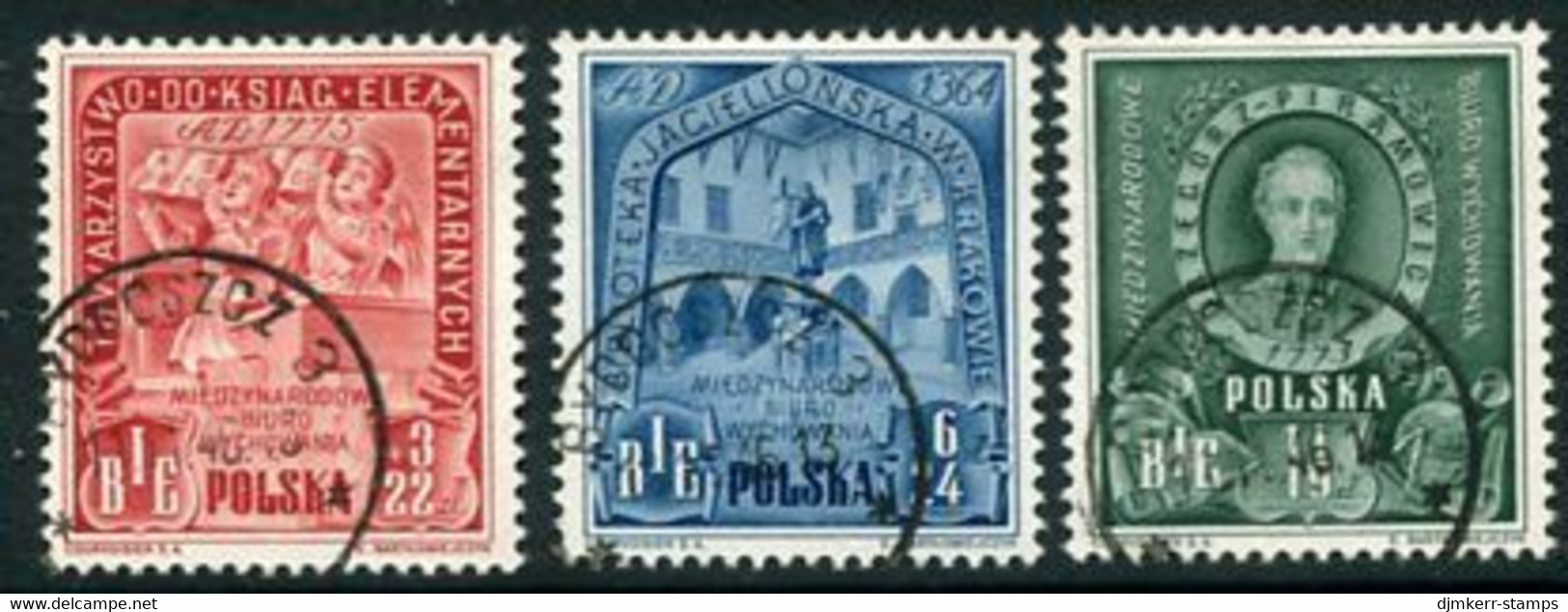 POLAND 1946 Education Fund Used.  Michel 445-47 - Used Stamps