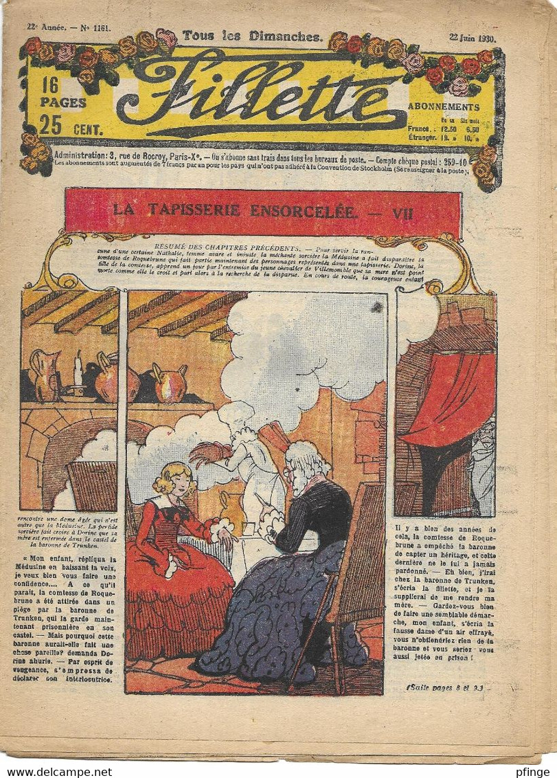 Fillette N°1161 Du 22 Juin 1930 - Fillette