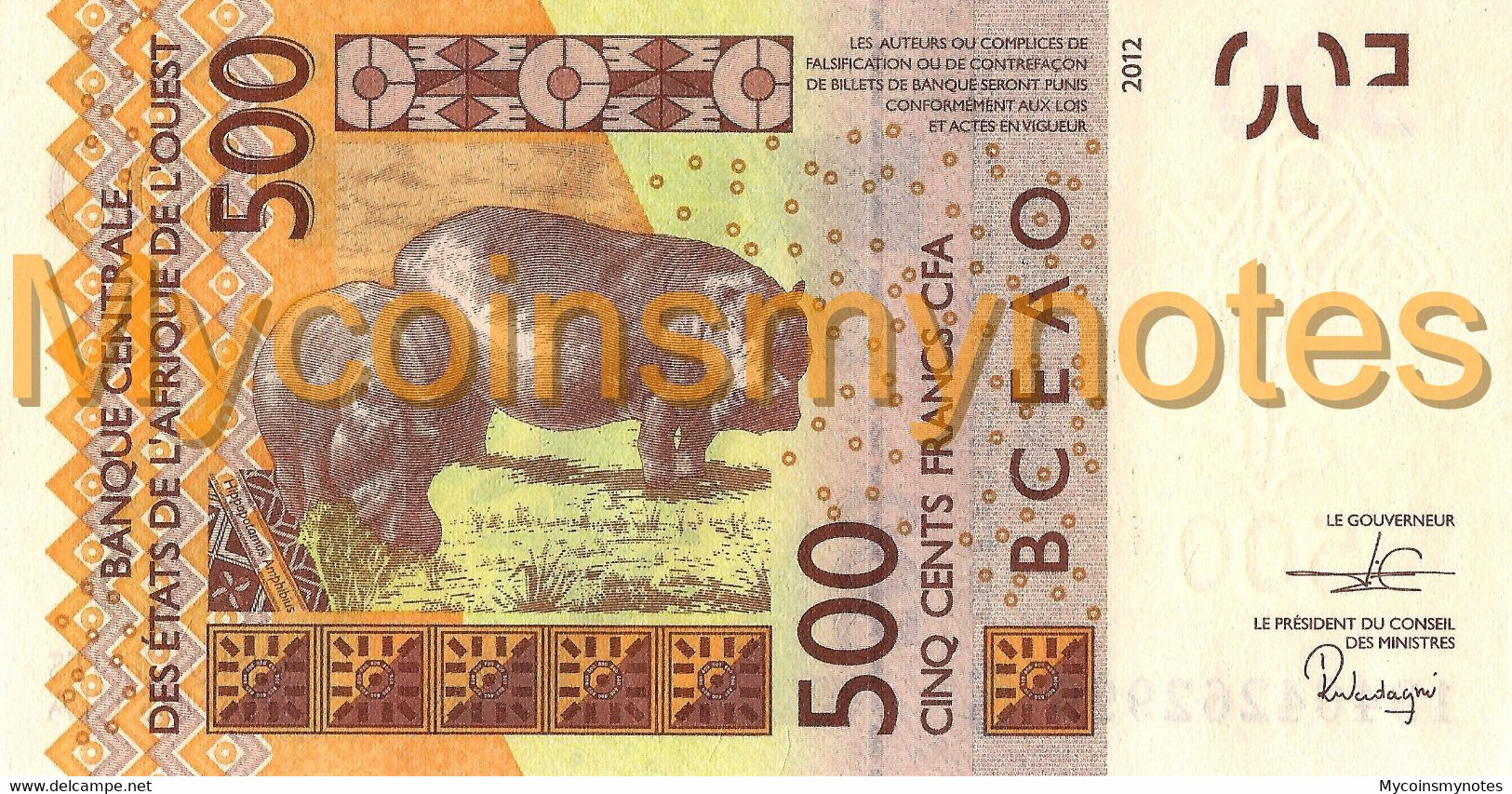 West African States, GUINEA (GUINÉ) BISSAU, 500 CFA, 2019, Code S, P-New, UNC - West-Afrikaanse Staten
