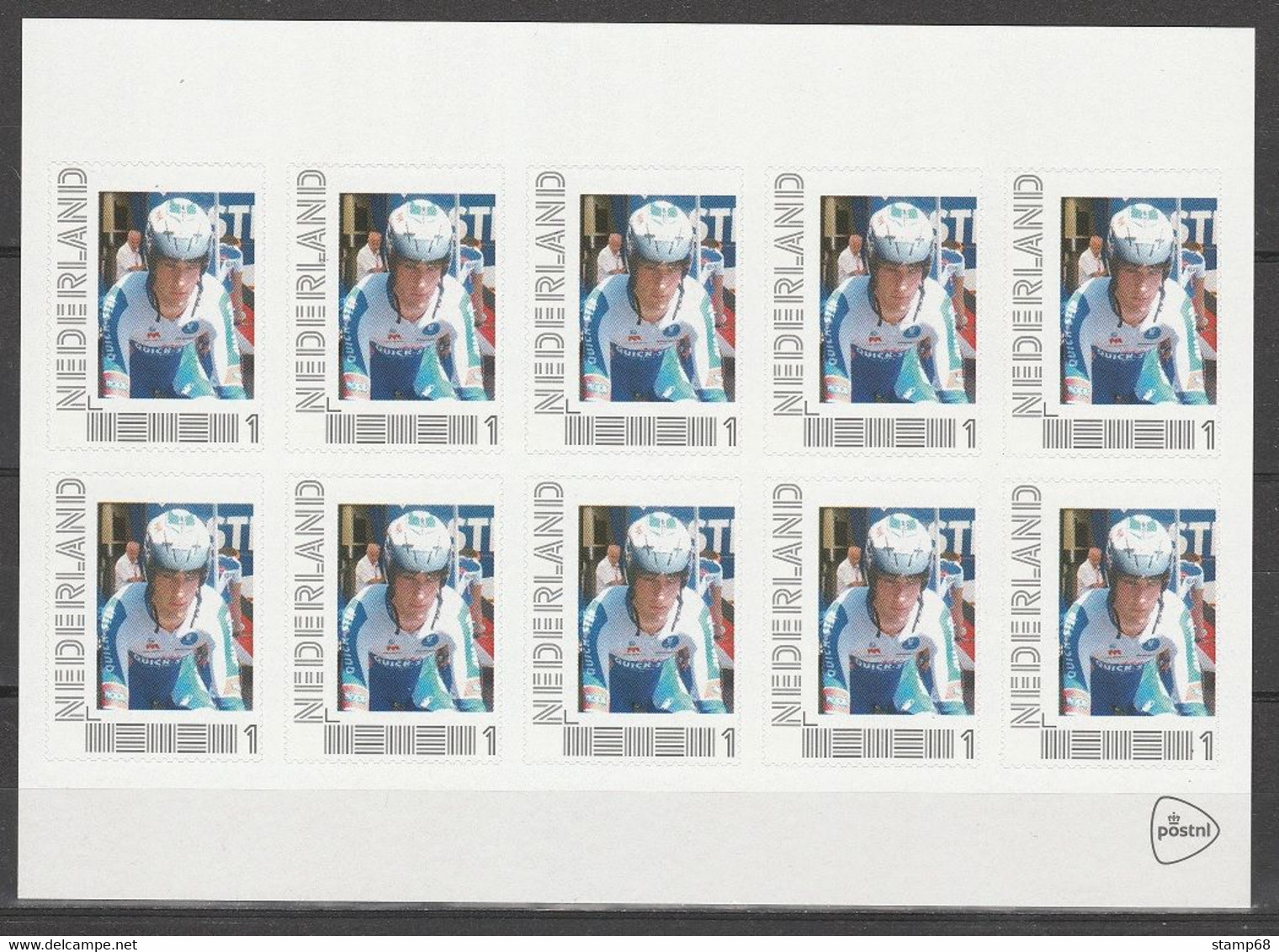 Nederland NVPH 2788 Vel Persoonlijke Zegels Wielrennen Jurgen Roelandts 2013 MNH Postfris Cycle Racing - Personalisierte Briefmarken