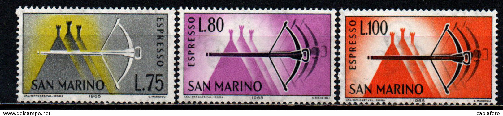 SAN MARINO - 1966 - BALESTRA - NUOVI VALORI - MNH - Express Letter Stamps