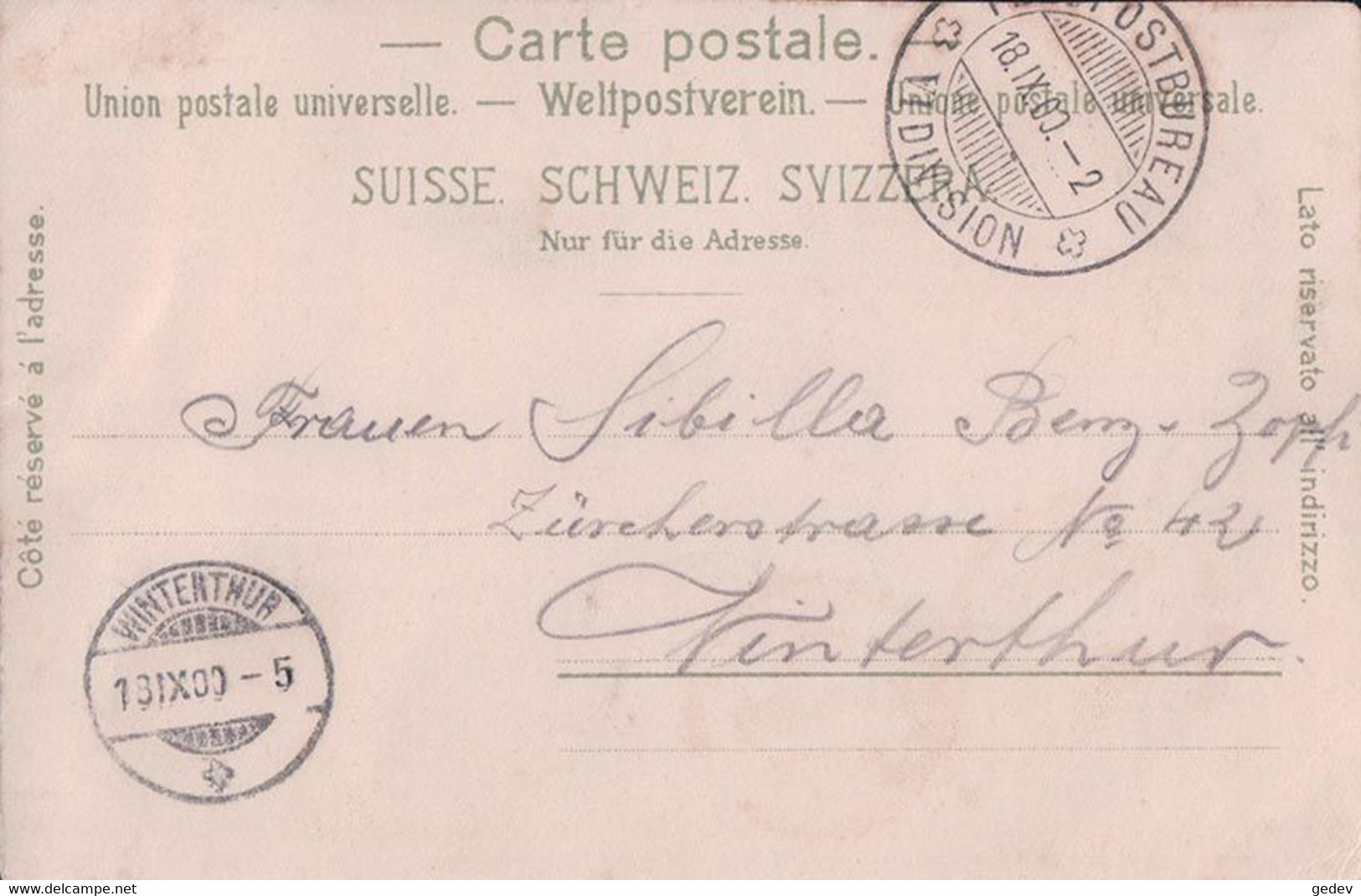 Gruss Aus Wetzikon ZH (18.9.1900) - Wetzikon